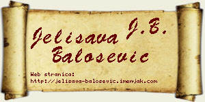 Jelisava Balošević vizit kartica